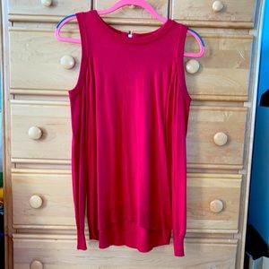 Micheal Kors Off the Shoulder Long Sleeve - Red